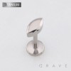 3D MARQUISE TEARDROP TOP THREADLESS PUSH IN ASTM F136 IMPLANT GRADE TITANIUM LABRET SET